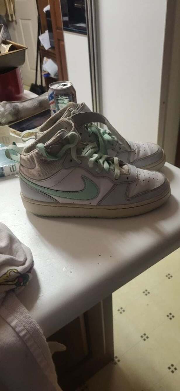 Nike Court Borough Mid White Mint Green Sneakers